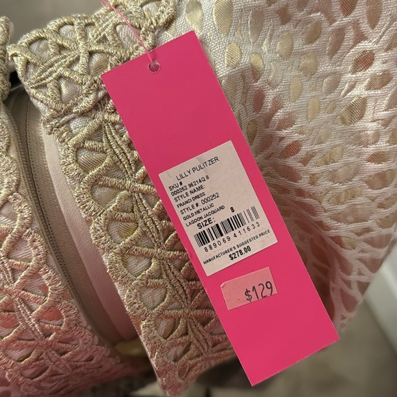 Lilly Pulitzer Gold Metallic Franci Dress - Picture 7 of 7